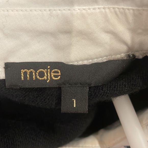 Maje black sweater with jeweled collar - Picture 4 of 8